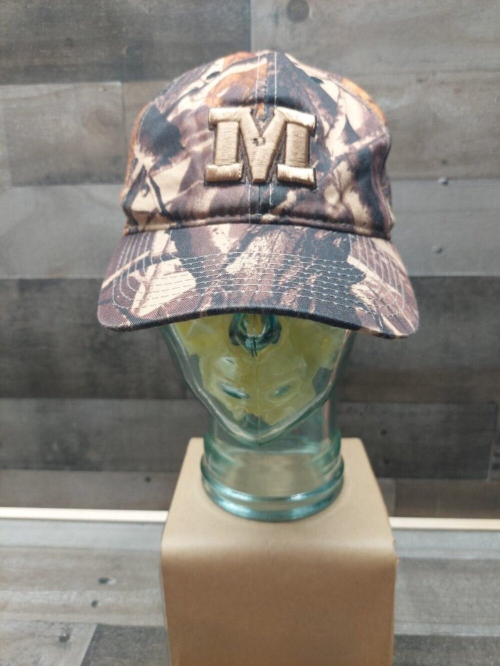 Mountain Crane Reach Higher Monogram 'M' Camouflage Hook n Loop Hat